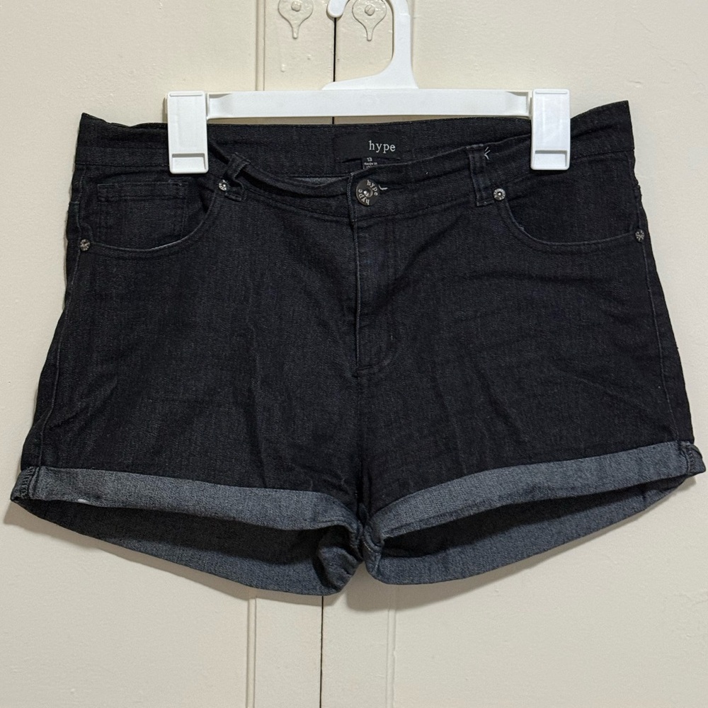 Hype Women's Dark Denim Jean Shorts